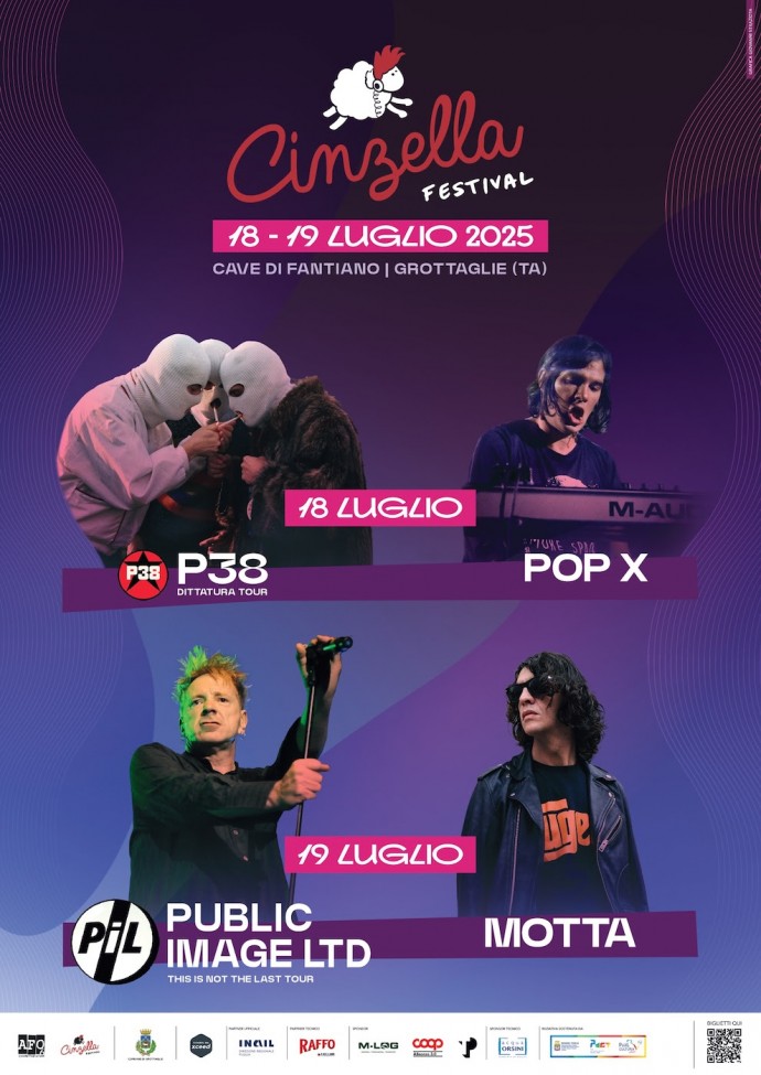 Al via Cinzella Festival 2025_18 e 19 luglio: Public Image LTD, Motta, POP X e P38